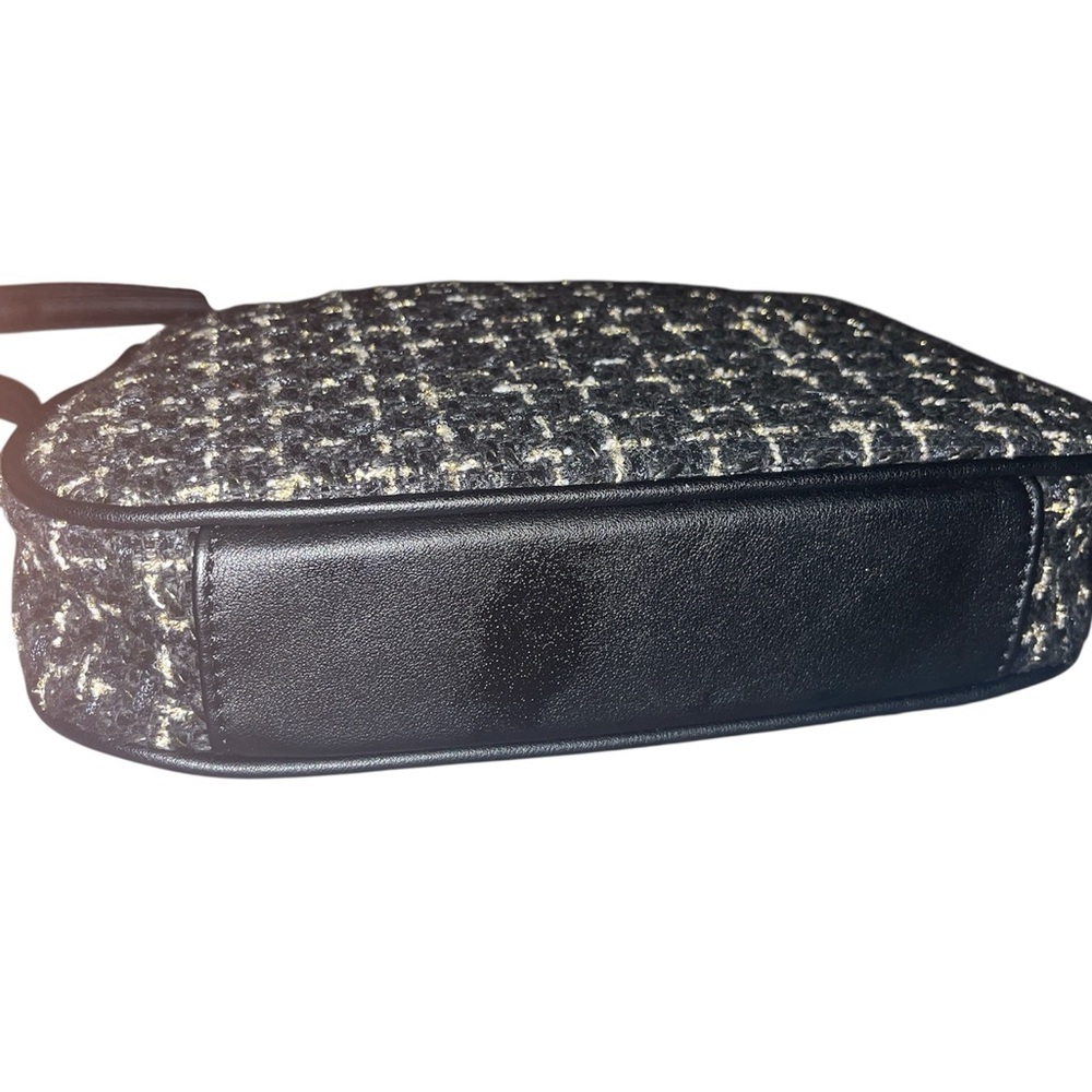 Black and White Tweed Shoulder Bag - Picture 3 of 4
